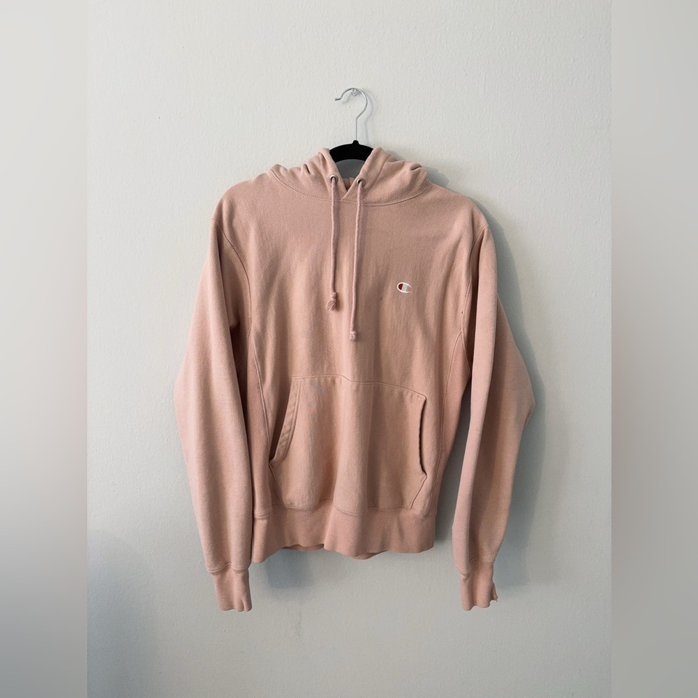 Champion x Urban Outfitters Reverse Weave Boyfriend Hoodie in Dusty Rose